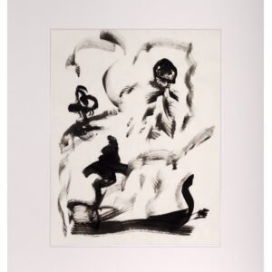 Original - Black Ink on White Paper/Chicano Brush Painting